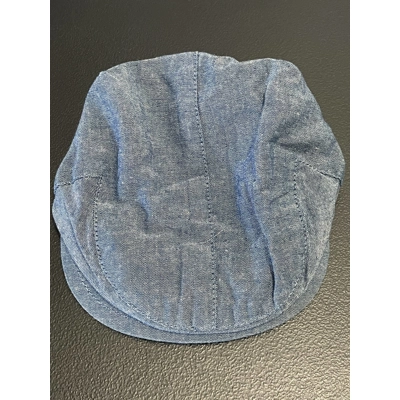 3-6m Boys Bowler Hat, Blue Denim