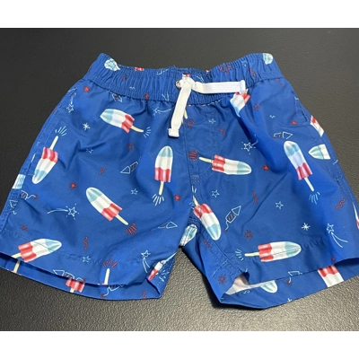 3T Boys Swim Trunks, Blue, Rocket Pops