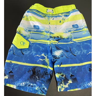 M Boys Swim Trunks, Blue W/Sharks