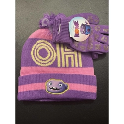 Hat & Mitten Set, Girls, Pur..