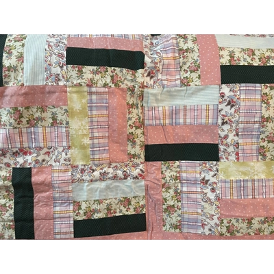 Baby Quilt, 38”x39” Floral/patchwork