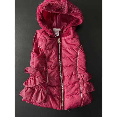 4 Girls Puffer Vest, Grape w/Gold