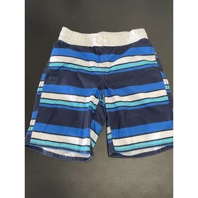 M Boys Swim Trunks, Navy Striped