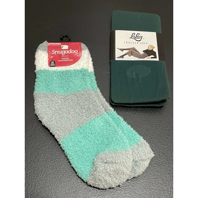One Size Womens Socks, 2pk