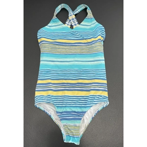 8 Girls Swimsuit, Blue & Yel..