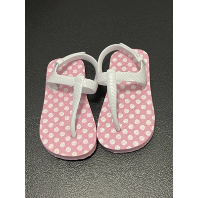 5/6 Toddler Girls Sandals, Pink & White