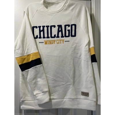 M Adult Sweatshirt, Off White, Chicago