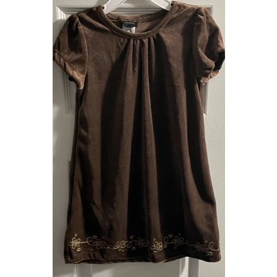 4T Girls Jacket/Dress Set, Brown & Pink Houndstooth