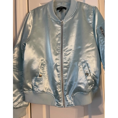 L Ladies Jacket, Blue Sateen