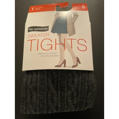 S Womens Sweater Tights, Charcoal Gray