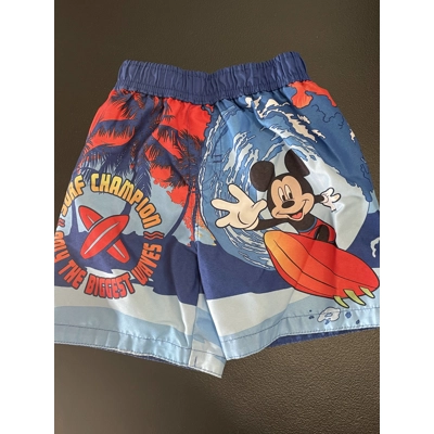 24m Boys Swim Trunks, Blue w/Mickey Mouse