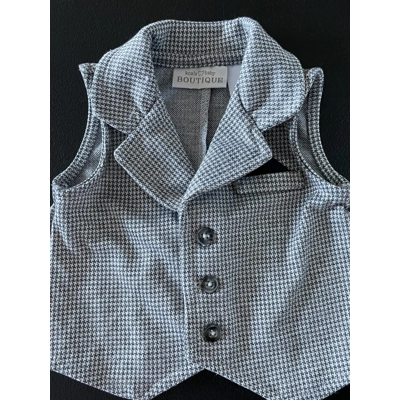 3M Boys Vest, Grey Houndstooth