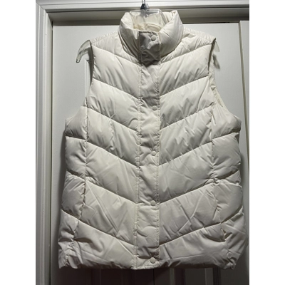 L Womens Puffer Vest, Winter White
