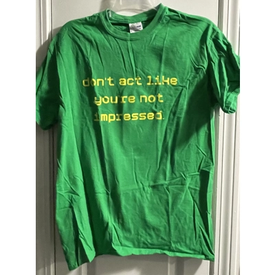 M Mens T-Shirt, Green, Not Impressed