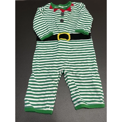 3-6 Months Unisex Onesie, Elf/Striped