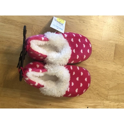 Toddler 7/8, Slippers — Girls Hearts,