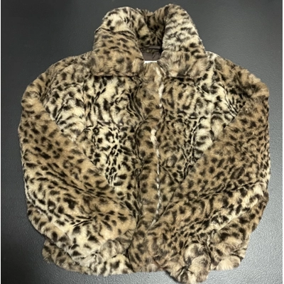 5 Girls Coat, Leopard Faux Fur