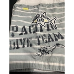18-24m Boys Swim Trunks, Grey Striped w/Shark