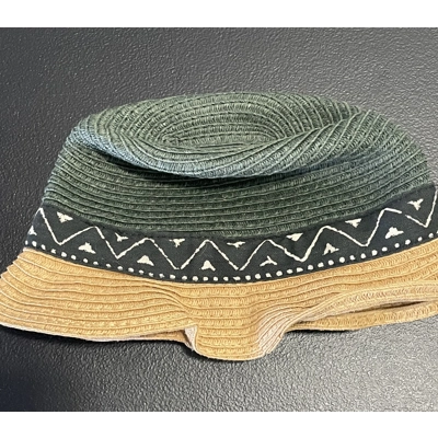 0-6M Boys Straw Hat, Army Green