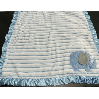 Baby Blanket, Elephant/Stripes