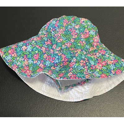 0-9M Girls Bucket Hat, Multicolored Floral