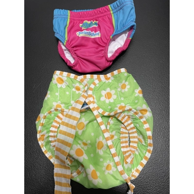 6&12Month Girls Swin Diaper Cover 2pk