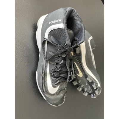 8 Mens Baseball Cleats, Black & White