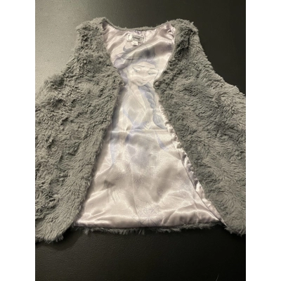 L Girls Vest, Faux Fur, Frozen