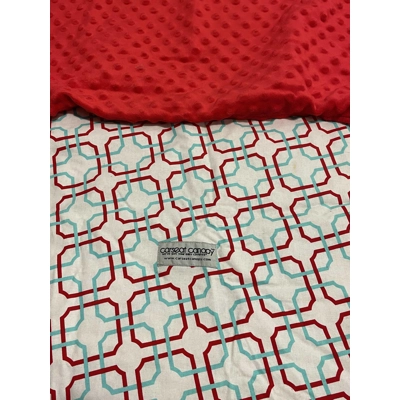 Car Seat Cover, Red, teal & white