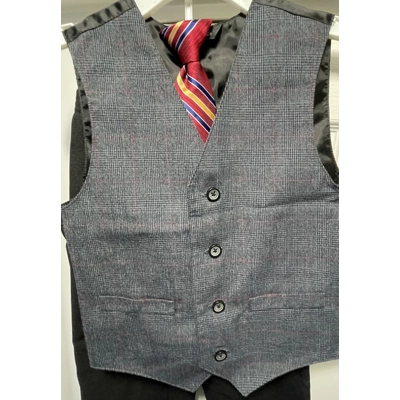 7 Boys 3pc Suit, Gray & Black