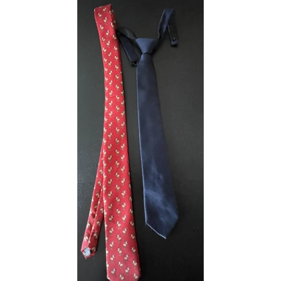 M Boys Tie 2pk, Navy & Reindeer