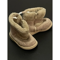 3 Girls (Toddlers) Booties, Tan Faux Suede