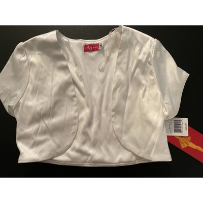 M Girls Shrug, White Sateen