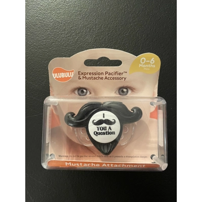 Infants Pacifier, I Mustache You a Question