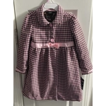 4T Girls Jacket/Dress Set, Brown & Pink Houndstooth