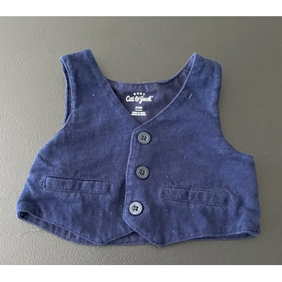 0-3m Boys Vest, Navy Blue