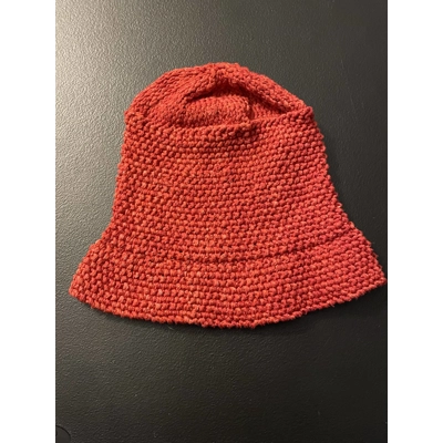 Small Girls Hat, Red Knit