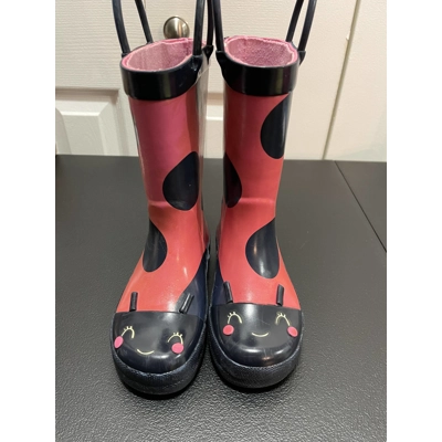 8 Girls Rain Boots, Ladybug