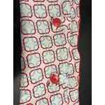 Car Seat Cover, Red, teal & white