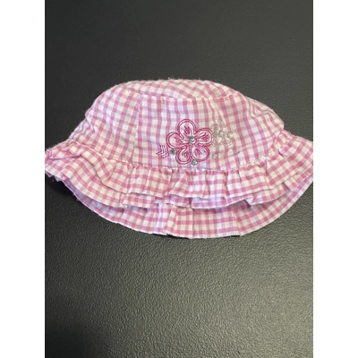 18-24m Girls Bucket Hat, Pink Gingham