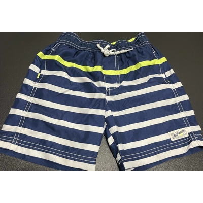 4T Boys Swim Trunks, Navy & White Striped