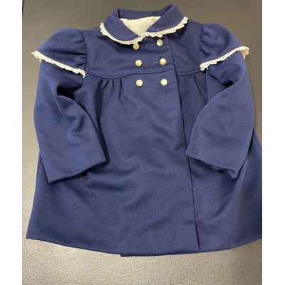 24 Months Girls Dress Coat, Navy Blue Polyester