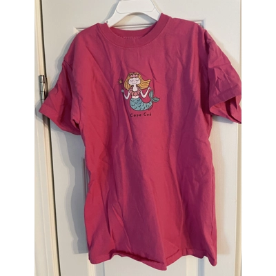 M Girls T-Shirt, Pink Cape Cod/Mermaid
