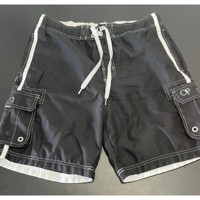 M Mens Swim Trunks, Black & White