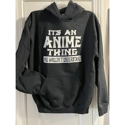 M Boys Hoodie, Black, Anime Thing