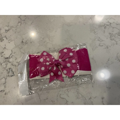 OS Girls Pink Headband/Bow