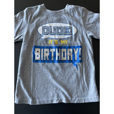 4T Boys T-Shirt, Gray, It’s My B-Day