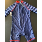 3-6M Boys Rash Guard Swimsuit, Blue, Whale