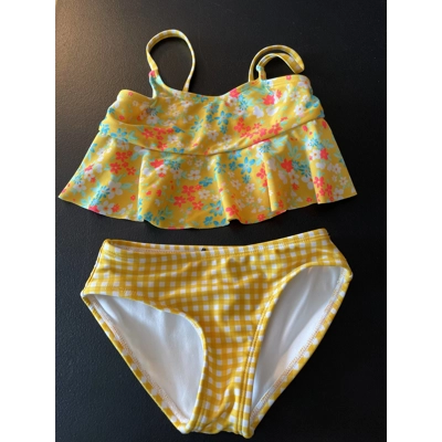 4/5 Girls Bikini, Yellow, Floral & Plaid