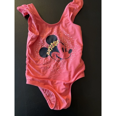 3T Girls Bathing Suit, Dark Pink, Minnie Mouse
